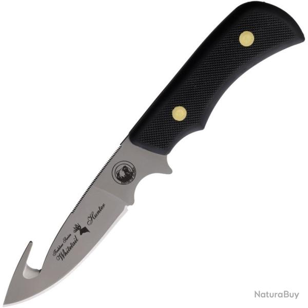 Couteau Knives of Alaska Trekker Whitetail Lame Acier D2 Manche SureGrip Noir �tui Cuir KOA00162FG