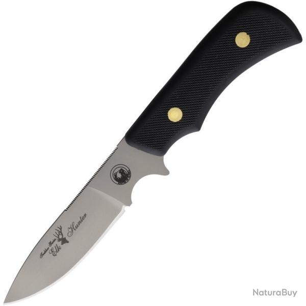 Couteau Knives of Alaska Trekker Elk Lame Acier D2 Manche SureGrip Noir �tui Cuir Made KOA00161FG