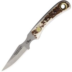 Couteau Knives of Alaska Cub Bear Lame Acier MagnaCut Manche Cerf Naturel &Eacute;tui Cuir Made KOA00024FG