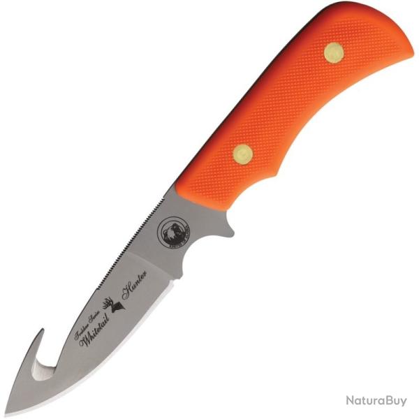 Couteau Knives of Alaska Trekker Whitetail Lame Acier D2 Manche SureGrip Orange �tui KOA00178FG