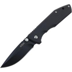 Couteau S-TEC TS019 Lame Acier Inox Manche G10 Noir Linerlock A/O STTS019