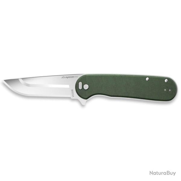 Couteau Outdoor Edge Razor VX3 Lame Acier 420J2 Manche Micarta Vert Linerlock OEVX330BC