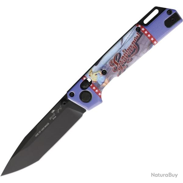 Couteau Pliant Bear & Son Nekama I Lame Acier 14C28N Manche Aluminium Vert Crossbar Lock BCU26JAN
