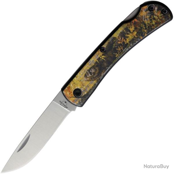 Couteau Bear & Son Bigfoot Lame Acier 440 Manche Alu Noir Lockback Made In USA BCU137ABF26