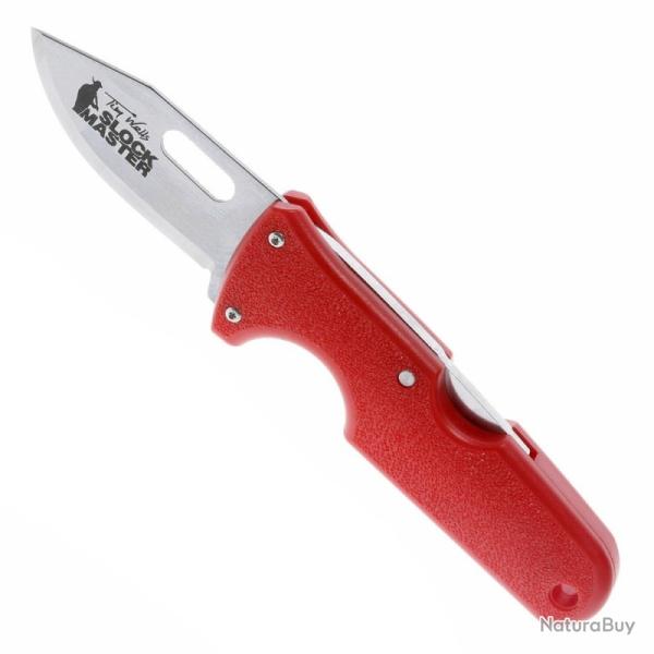 Couteau Cold Steel Click-N-Cut Slock Lame Acier 420J2 Manche ABS Rouge �tui ABS Made In CS40AT