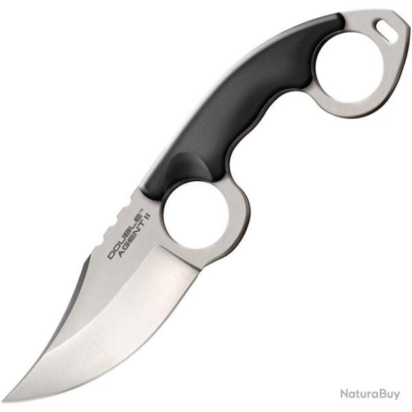 Couteau Cold Steel Double Agent II Lame Acier AUS-8A Manche Griv-Ex Noir �tui Secure-Ex CS39FN