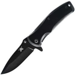 Couteau A/O Skallywag Mini Jack Lame Acier 420 Manche Acier Noir Framelock Made In Taiwan SKW67510