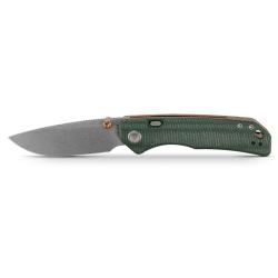 Couteau Vosteed Marten 330 Lame Acier 14C28N Manche Micarta Vert Top Liner Lock VOSA1624