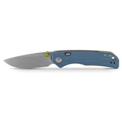 Couteau Vosteed Marten 330 Lame Acier 14C28N Manche G10 Bleu Top Liner Lock VOSA1625