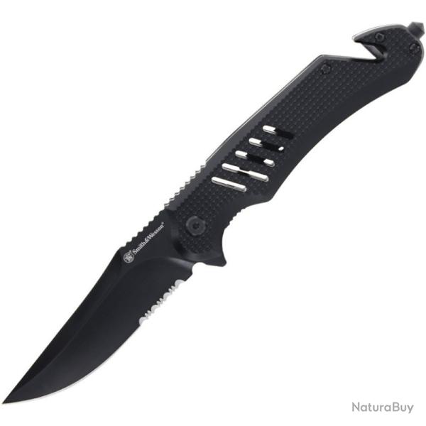 Couteau Smith & Wesson Extreme Ops Lame Acier Inox Manche Alu Noir Linerlock SW1227058