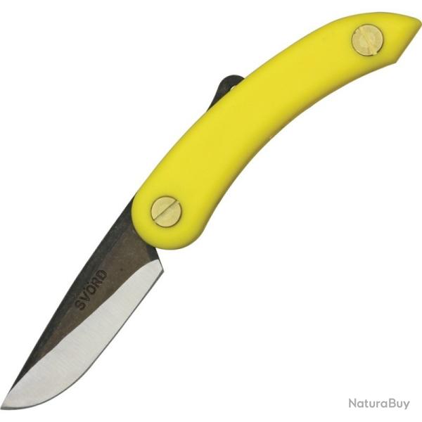 Couteau Pliant Svord Mini Peasant Lame Acier Carbone Manche Polypropyl�ne Jaune SV146