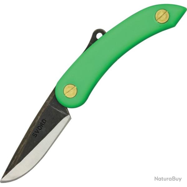 Couteau Pliant Svord Mini Peasant Lame Acier Carbone Manche Polypropyl�ne Vert SV142