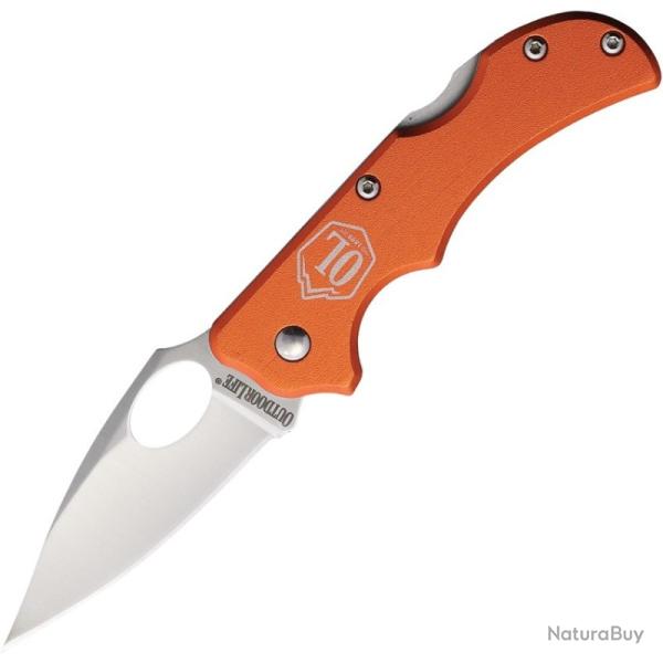 Couteau Pliant Outdoor Life Summit Lame Acier Inox Manche Aluminium Orange Lockback OLM005H