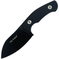 Couteau Fixe Tac Force Neck Knife Lame Acier 3Cr13 Manche G10 Noir &Eacute;tui TFFIX126BK