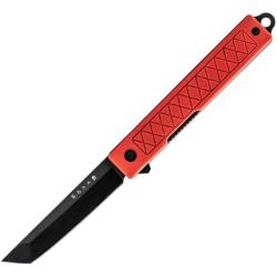 Couteau Pliant StatGear Pocket Samurai Lame Acier D2 Manche G10 Rouge Linerlock STAT119RED