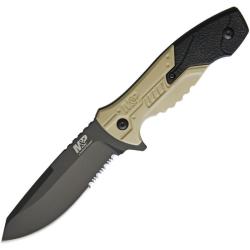 Couteau Fixe Smith & Wesson M&P Lame Acier 8Cr13MoV Manche Aluminium Beige &Eacute;tui MOLLE SWMPF2CSCP