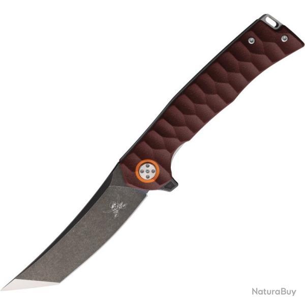 Couteau Skallywag Sao Feng Lame Acier 420 Manche G10 Rouge Linerlock SKW67523