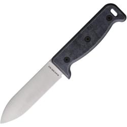Couteau Ontario Black Bird ML5 Lame Acier 420HC Manche Micarta Bleu &Eacute;tui Cuir Made In USA ON7502BL