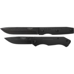 Lot Couteaux Camillus Outback Combo 2 Lames Acier 3Cr13 Manche Nylon Noir &Eacute;tui Nylon CM19020