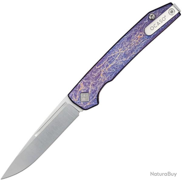 Couteau Ocaso Sovranto Lame Acier CPM MagnaCut Manche Titane Anodis� Slipjoint Made In OCA15SNS