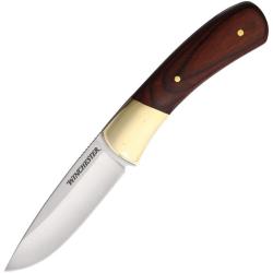 Couteau Fixe Winchester Classic Large Lame Acier Inox Manche Bois Brun &Eacute;tui Nylon WN6220010W