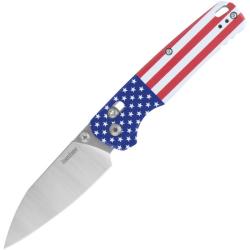 Couteau Kershaw Bel Air XL USA Lame Acier CPM MagnaCut Manche Alu Drapeau USA DuraLock USA KS6110USA