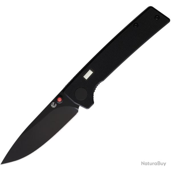 Couteau Glow Rhino Fermi Lame Acier D2 Manche G10 Noir Linerlock GLR106