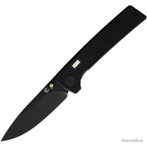 Couteau Glow Rhino Fermi Lame Acier D2 Manche G10 Noir Linerlock GLR105