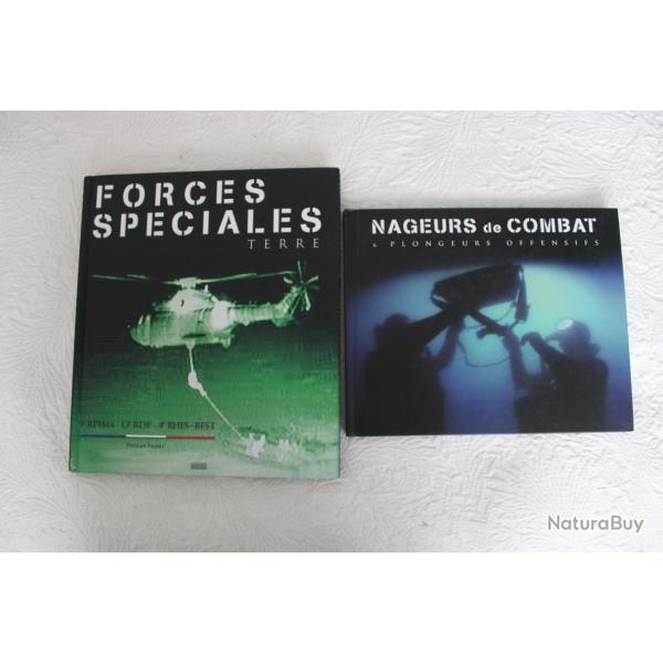 Lot 2 livres forces speciales et nageurs de combat