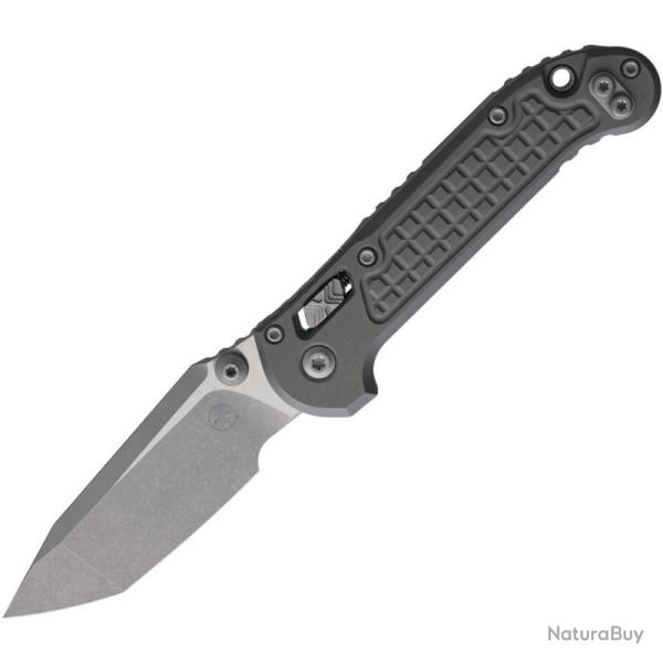 Couteau Microtech LUDT T/E Lame Acier M390MK Manche Alu Gris RAM-Lok Made In USA MCT58586
