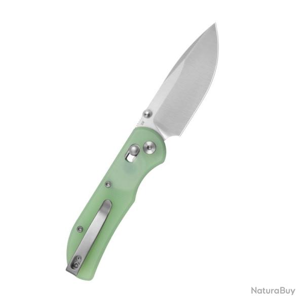 Couteau Kubey Drift Lame Acier D2 Manche G10 Jade Crossbar Lock KUB509C