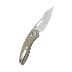 Couteau Kubey Caiman Lame Acier 14C28N Manche G10 Tan Crossbar Lock KUB421J