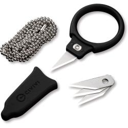 Couteau Fixe CIVIVI Quick Snip Lame Acier 6Cr13 Manche ABS Noir &Eacute;tui ABS CIVC22022A1