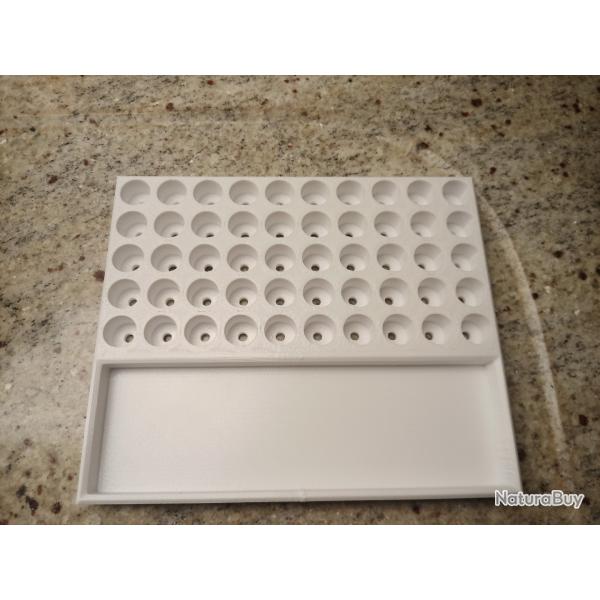 Plateau de Rechargement Premium en PETG - 50 Emplacements + Bac � Ogives Int�gr�
