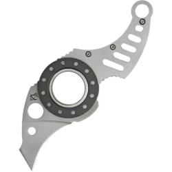 Couteau Mantis Garbanzo Lame Acier M-VX Manche Acier Argent Framelock MANMU5B