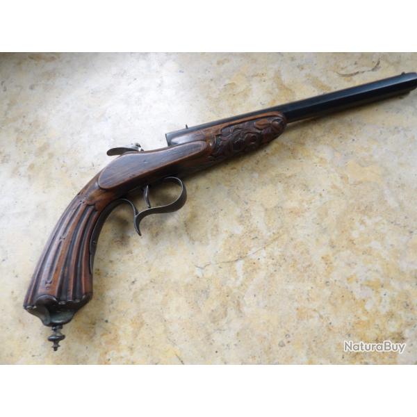 pistolet de stand jardin Warnant 6mm annulaire 22 bosquet jus grav� canon ray� avec reste oxydation