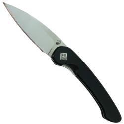 Couteau Ocaso Seaton Large Lame Acier AUS10A Manche Acier Noir Linerlock Made In Taiwan OCA42SLB