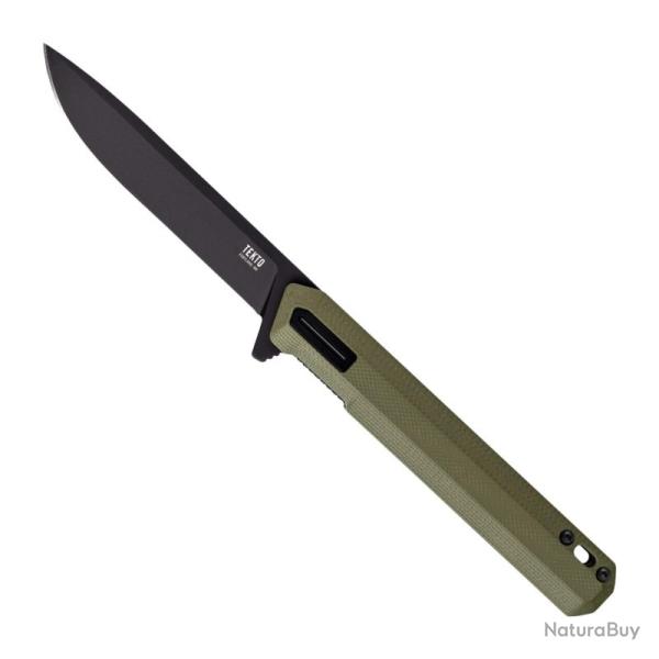 Couteau Tekto F2 Bravo Lame Acier D2 Manche G10 Vert OD Linerlock Made In USA TKTF2GODBK1