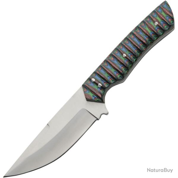 Couteau Fixe Rite Edge Colorwood Lame Acier Inox Manche Bois Color� �tui Cuir PA203492