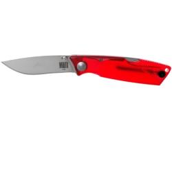 Couteau Ontario Wraith Ice Fire Lame Acier 1.4116 Manche Plastique Rouge Lockback Made In ON8798RED