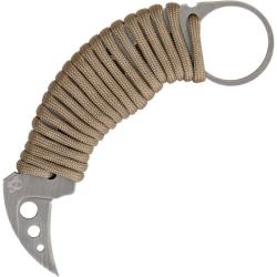 Couteau Fixe Mantis Evis I Lame Acier AUS-8 Manche Paracorde Tan MANMKFS