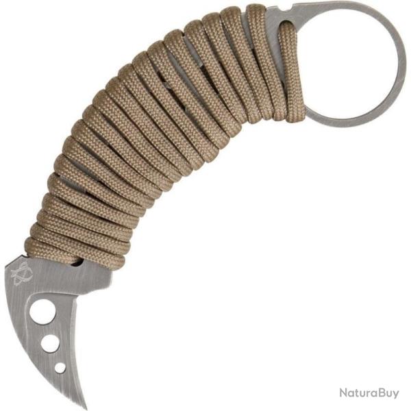 Couteau Fixe Mantis Evis I Lame Acier AUS-8 Manche Paracorde Tan MANMKFS