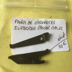 VENDU PAR LE-CUIRASSIER  PAIRE DE G&Acirc;CHETTES SUPERPOS&Eacute; FALCOR   CAL12