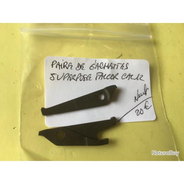 VENDU PAR LE-CUIRASSIER  PAIRE DE G�CHETTES SUPERPOS� FALCOR   CAL12