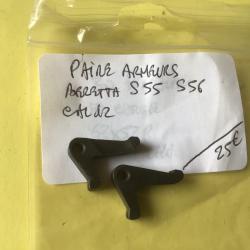 VENDU PAR LE-CUIRASSIER  PAIRE D'ARMEURS SUPERPOS&Eacute; BERETTA S55 S 56  CAL12