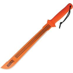 Couteau Marbles Machette Sawback Lame Acier 1075 Manche Polypro Orange Made In El Salvador MR394