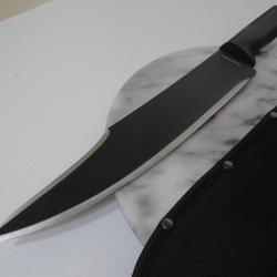 Couteau Cold Steel Bowie Machete Lame Acier 1055 Manche Polypro Noir &Eacute;tui Cor-Ex Made In CS97BWM12S