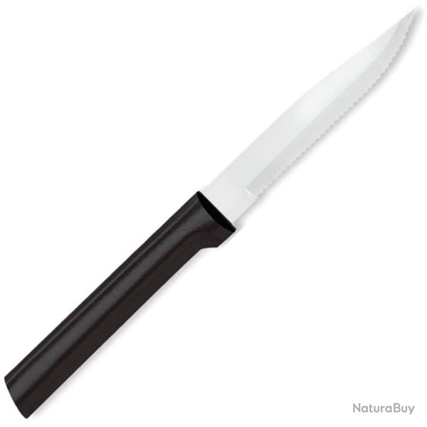 Couteau de Cuisine Rada Steak Dent� Lame Acier T420 Manche R�sine Noir Made In USA RDCDW205