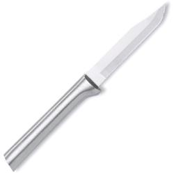 Couteau de Cuisine Rada Office Dent&eacute; Lame Acier T420 Manche Alu Argent Made In USA RDCR142