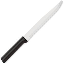 Couteau de Cuisine Rada Serrated Slicer Lame Acier T420 Manche R&eacute;sine Noir Made In USA RDCDW238